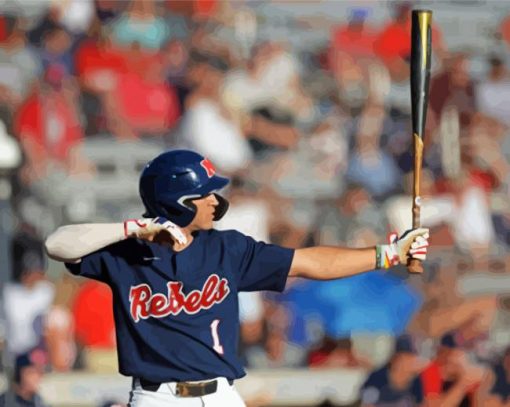 Ole Miss Rebels Player Diamond Painting