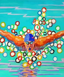 Olympiad Swimming Art Diamond Painting