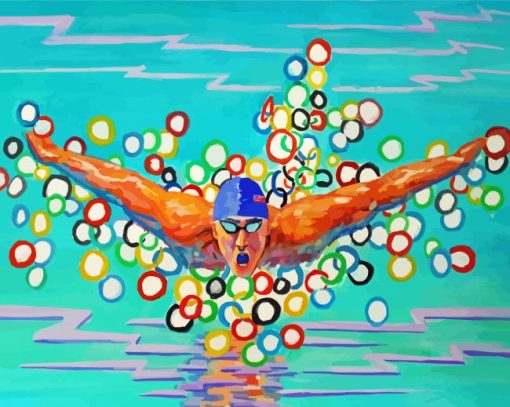 Olympiad Swimming Art Diamond Painting