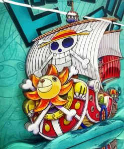 One Piece Thousand Sunny Ship Diamond Painting