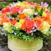 Orange Yellow Flower Box Diamond Painting