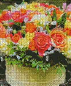 Orange Yellow Flower Box Diamond Painting