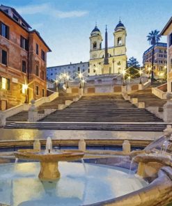 Piazza di Spagna Rome Diamond Painting