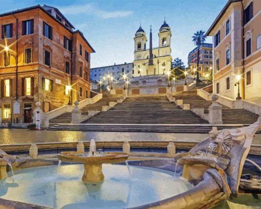 Piazza di Spagna Rome Diamond Painting