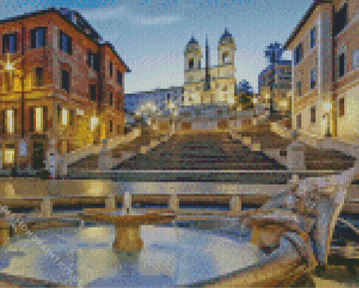 Piazza di Spagna Rome Diamond Painting