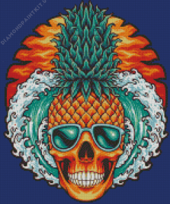 Pineapple Skull Art Diamond Painting