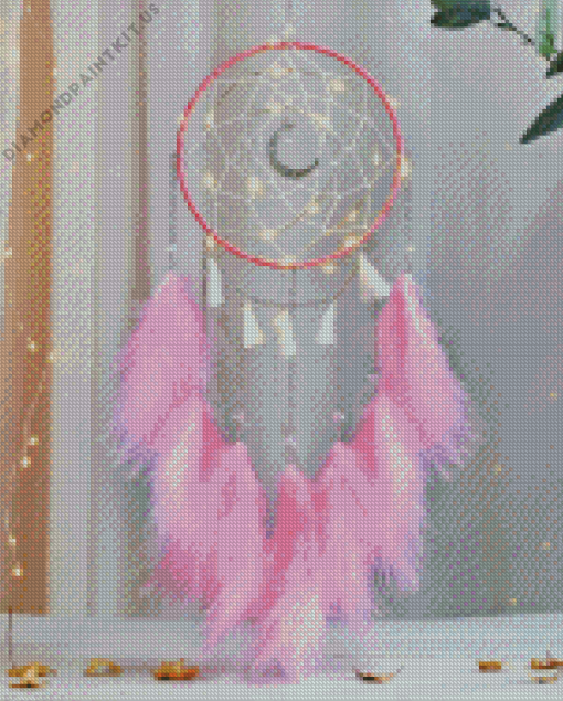 Pink Dreamcatcher Diamond Painting