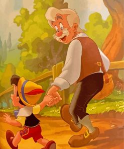 Pinocchio And Geppetto Diamond Painting