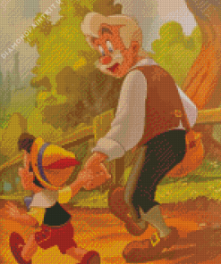 Pinocchio And Geppetto Diamond Painting