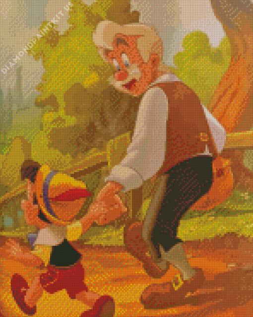 Pinocchio And Geppetto Diamond Painting