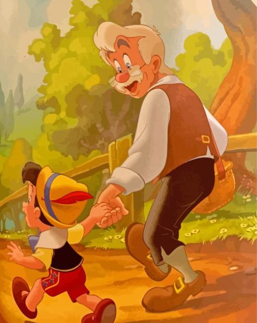 Pinocchio And Geppetto Diamond Painting