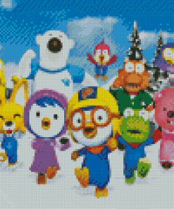 Pororo The Little Penguin Characters Diamond Painting