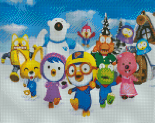 Pororo The Little Penguin Characters Diamond Painting