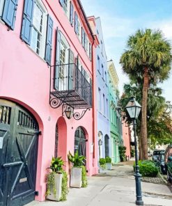 Rainbow Row Charleston Diamond Painting