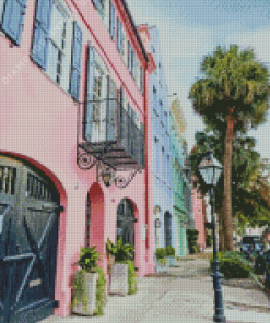 Rainbow Row Charleston Diamond Painting