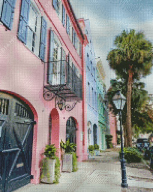 Rainbow Row Charleston Diamond Painting