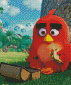 Red Angry Bird Diamond Painting