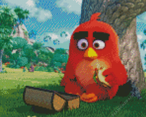 Red Angry Bird Diamond Painting