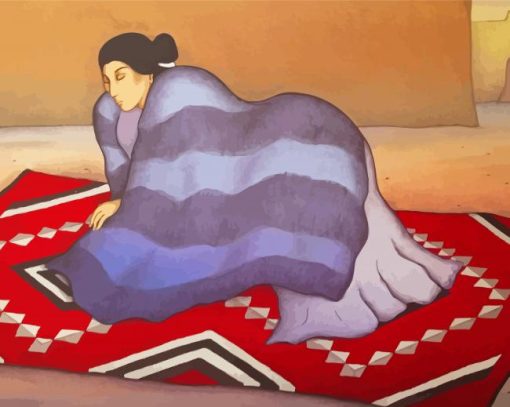 Red Blanket RC Gorman Diamond Painting