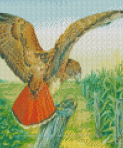 Red Tailed Hawk Bird Flying Diamond Painting