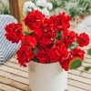 Red Flowers in White Pot Diamond Painting