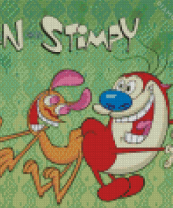 Ren And Stimpy Poster Diamond Painting