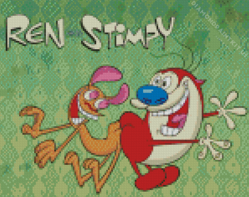 Ren And Stimpy Poster Diamond Painting