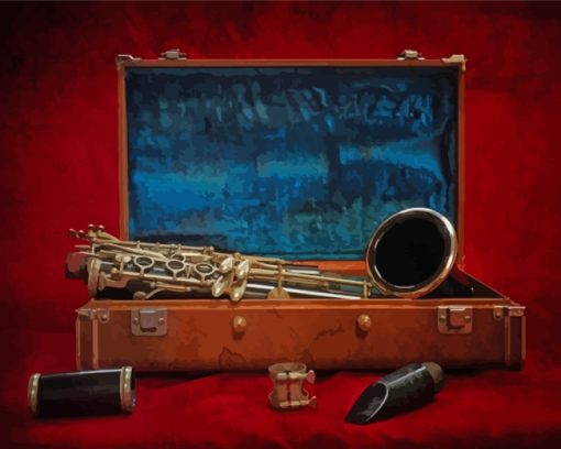 Retro Clarinet Diamond Painting