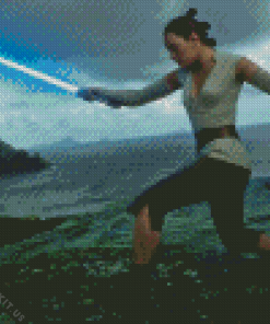 Rey From The Last Jedi Diamond Painting