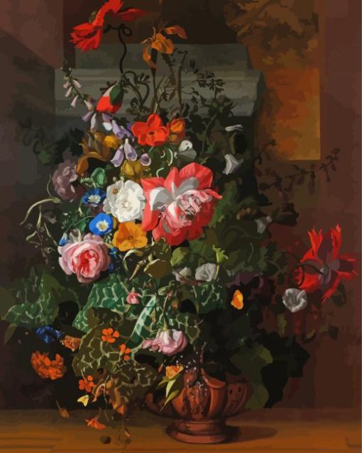 Roses Convolvulus by Rachel Ruysch Diamond Painting