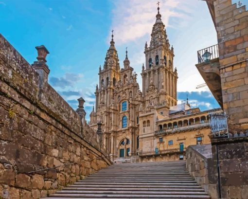 Santiago de Compostela Buildings Diamond Painting