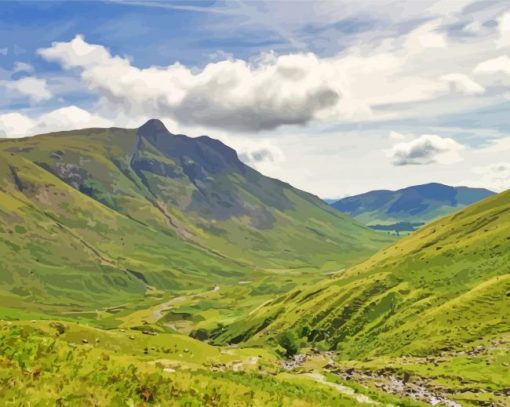 Scafell Pike Mountain in England Diamond Painting