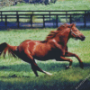 Secretariat Brown Horse Diamond Painting