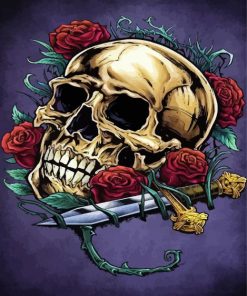 Skull and Roses Art Diamond Painting