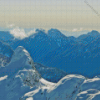 Snowy Cascade Range View Diamond Painting