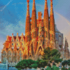 Spanish Church Sagrada Familia Diamond Painting