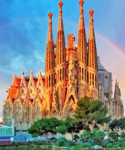 Spanish Church Sagrada Familia Diamond Painting