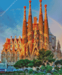 Spanish Church Sagrada Familia Diamond Painting