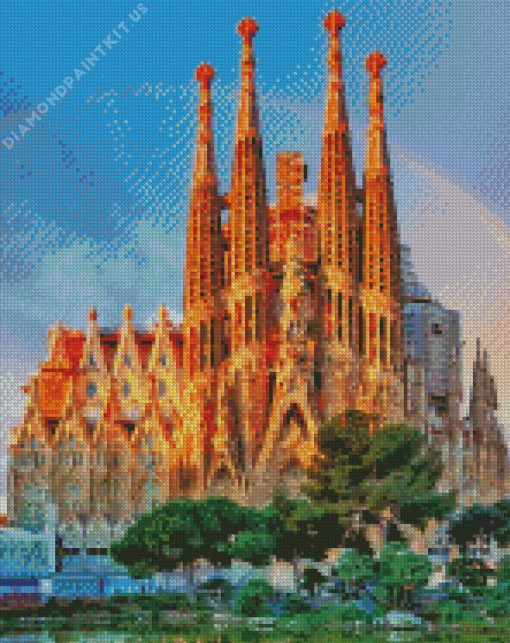 Spanish Church Sagrada Familia Diamond Painting