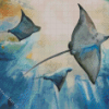 Spotted Eagle Ray Fish Underwater Diamond Painting