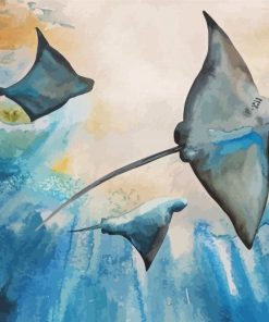 Spotted Eagle Ray Fish Underwater Diamond Painting