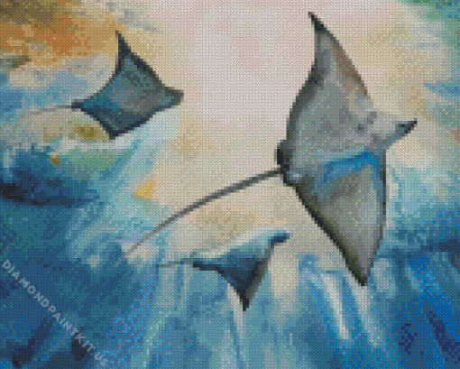 Spotted Eagle Ray Fish Underwater Diamond Painting