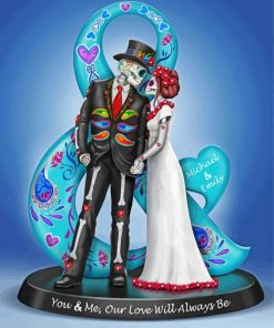 Sugar Skull Wedding Lovers Diamond Painting