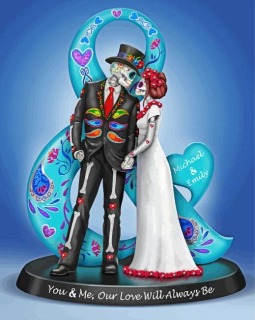 Sugar Skull Wedding Lovers Diamond Painting