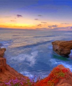 Sunset Cliffs California San Diego Diamond Painting