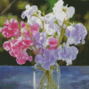 Sweetpea In Glass Jar Diamond Painting