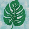 Swiss Cheese Plant Leaf Diamond Painting