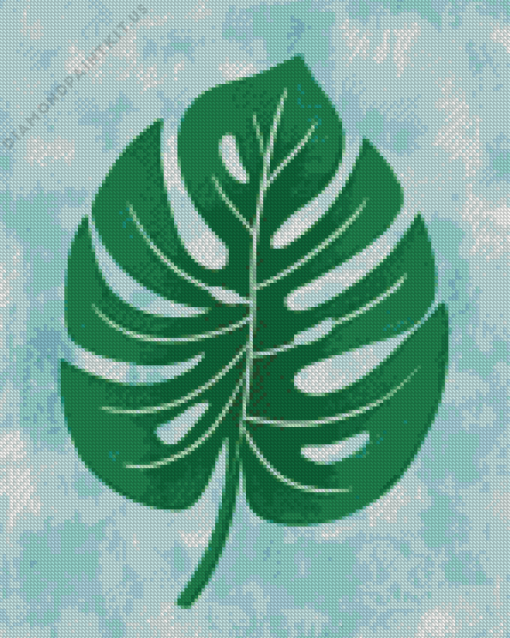 Swiss Cheese Plant Leaf Diamond Painting