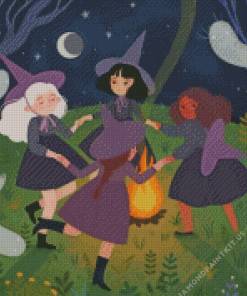 The Dancing Witches Diamond Painting