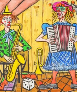 The Musical Clowns Art Diamond Painting